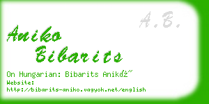 aniko bibarits business card